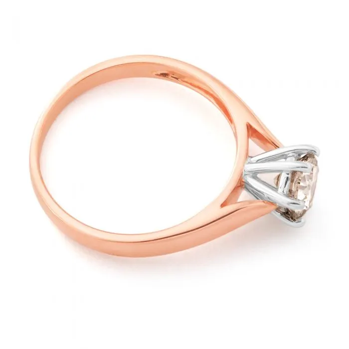 18ct Rose Gold 1.00 Carat Australian Diamond Solitaire