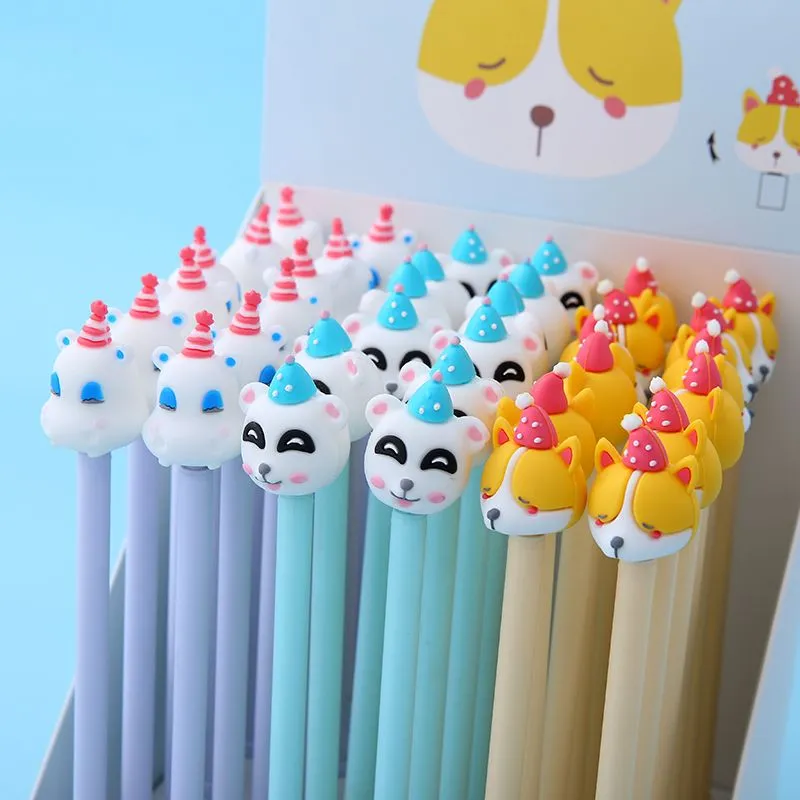 22336 SPINNING PARTY ANIMALS GEL PEN-36