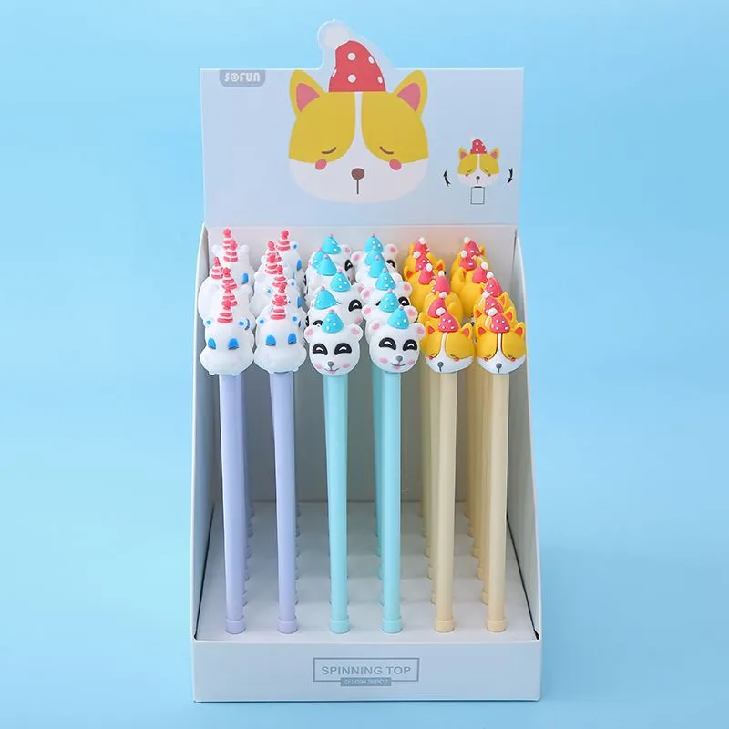 22336 SPINNING PARTY ANIMALS GEL PEN-36