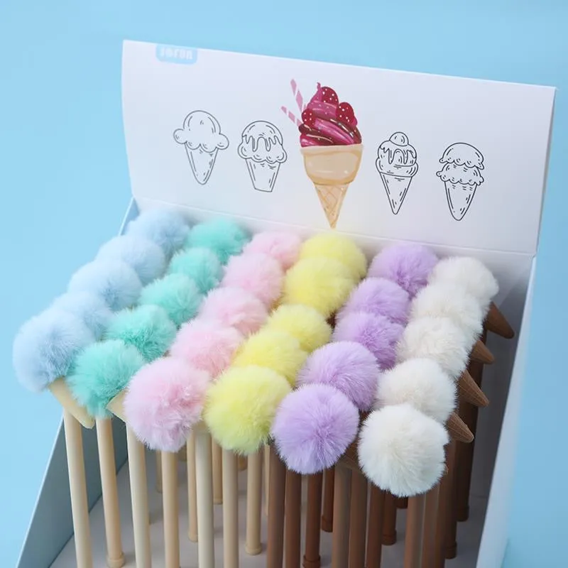 22358 POM POM ICE CREAM GEL PEN-30