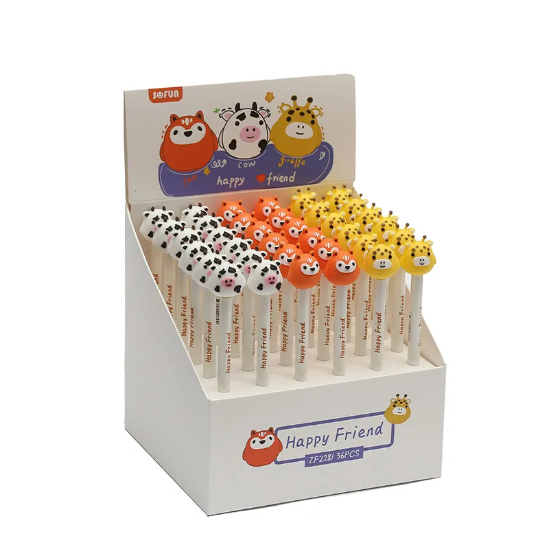 22399 HAPPY ANIMAL FRIENDS RETRACTABLE GEL PEN-36