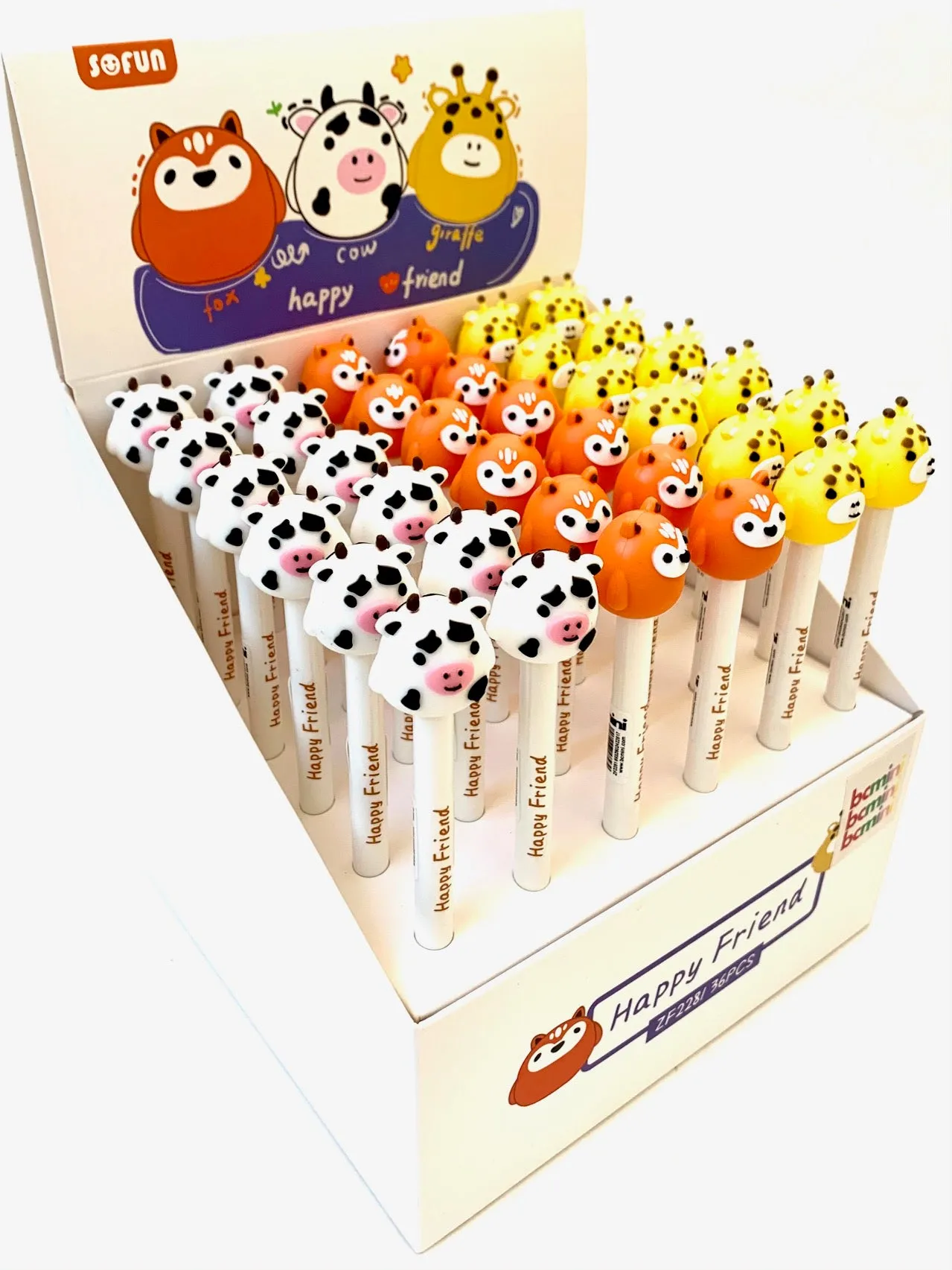 22399 HAPPY ANIMAL FRIENDS RETRACTABLE GEL PEN-36