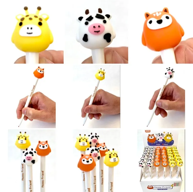 22399 HAPPY ANIMAL FRIENDS RETRACTABLE GEL PEN-36