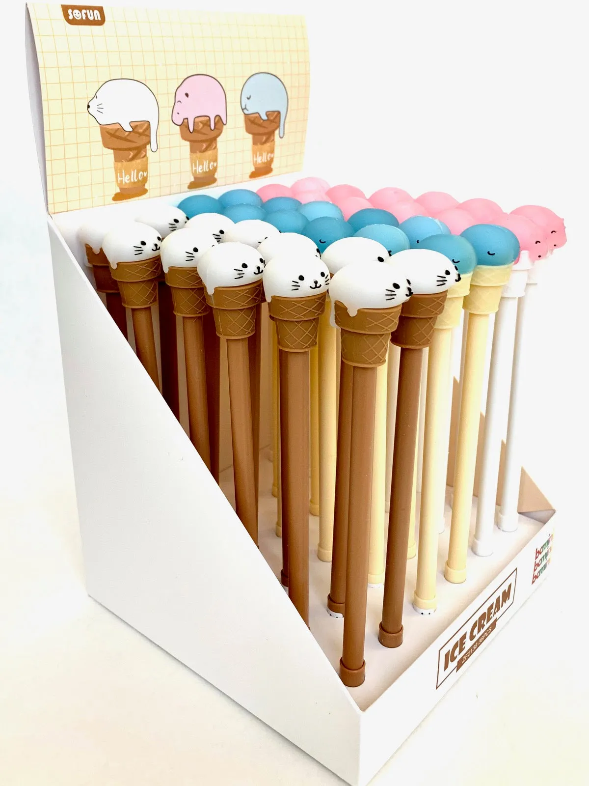 22402 ICE CREAM ANIMALS GEL PEN-36