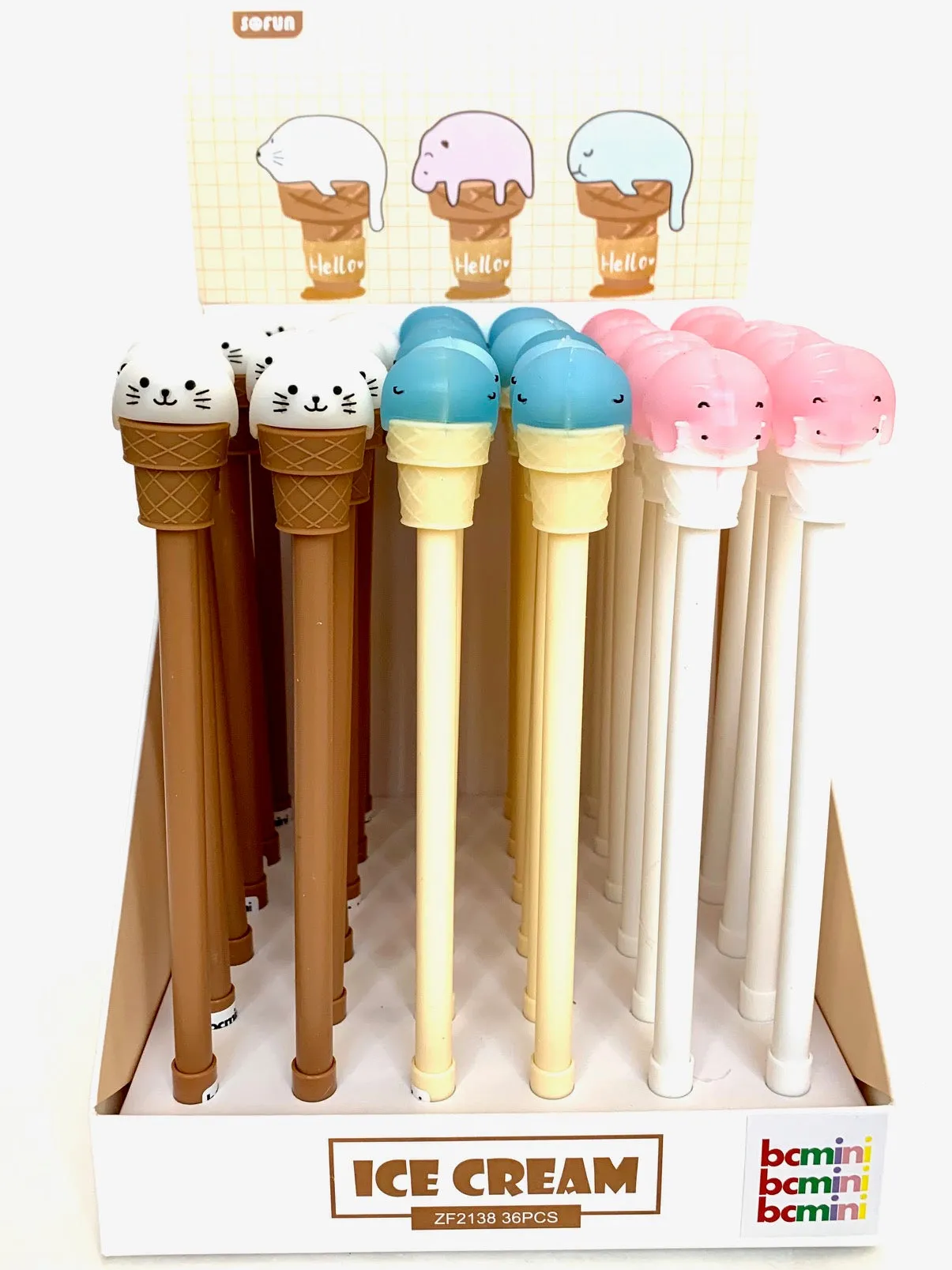 22402 ICE CREAM ANIMALS GEL PEN-36