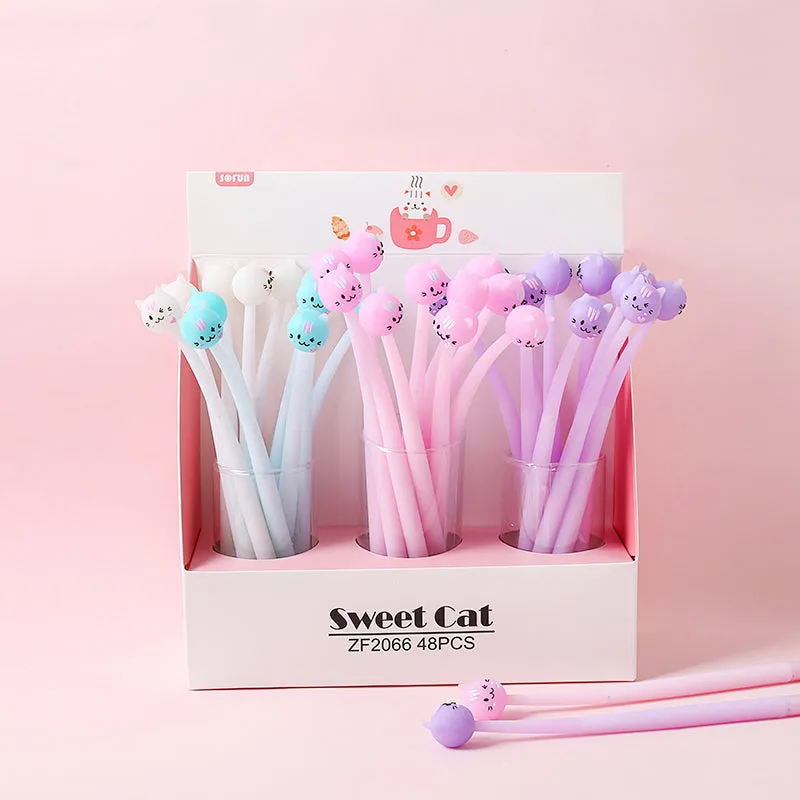 22447 SWEET CAT WIGGLE GEL PEN-48