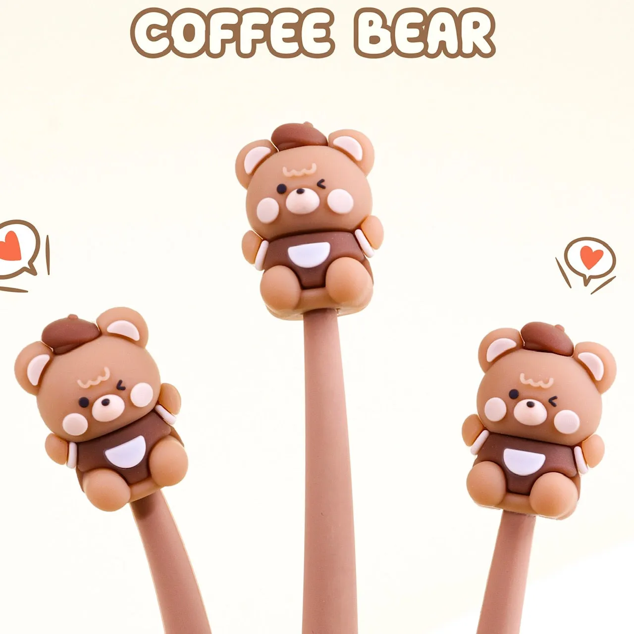 22507 COFFEE BEAR WIGGLE GEL PEN-24