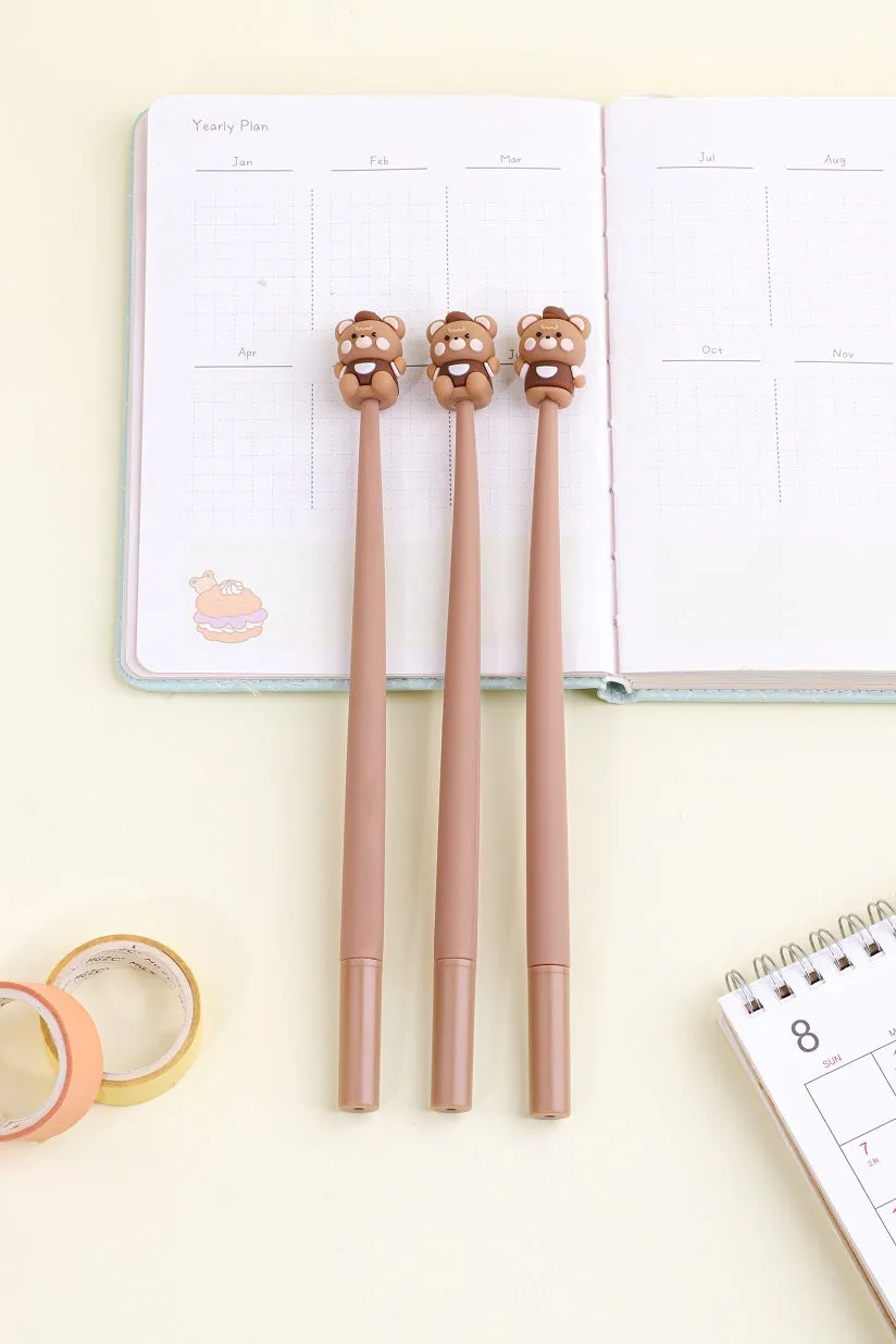 22507 COFFEE BEAR WIGGLE GEL PEN-24