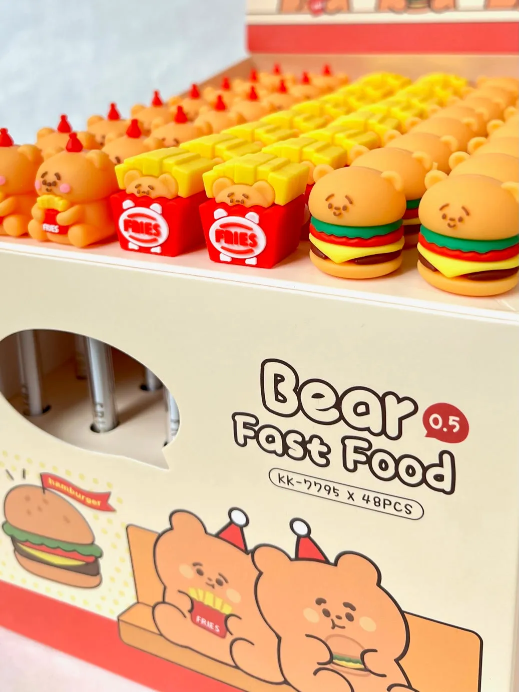 22511 BEAR FAST FOOD GEL PEN-48