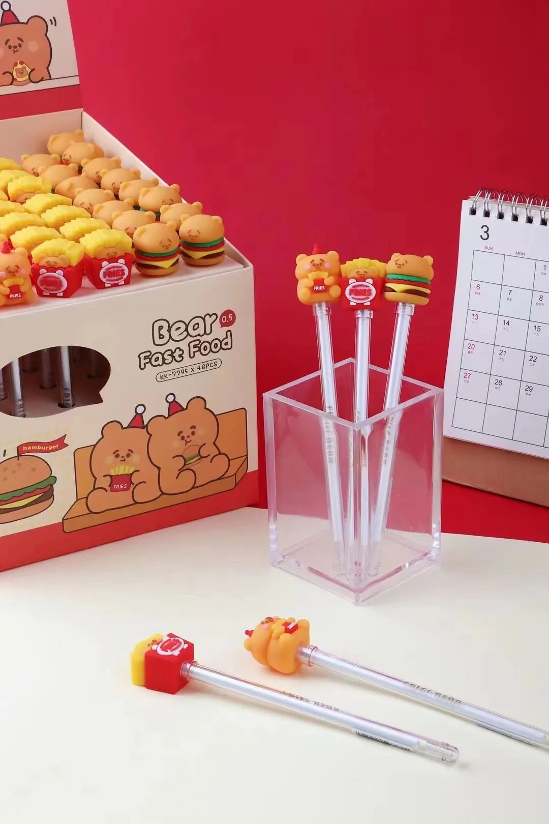 22511 BEAR FAST FOOD GEL PEN-48