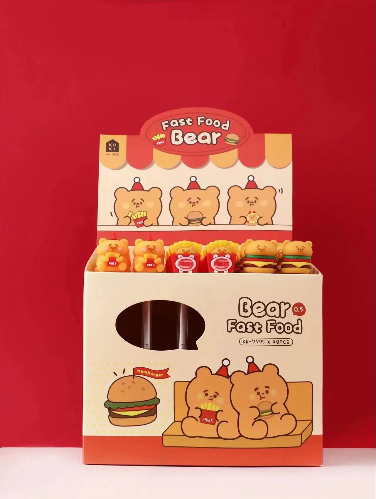 22511 BEAR FAST FOOD GEL PEN-48