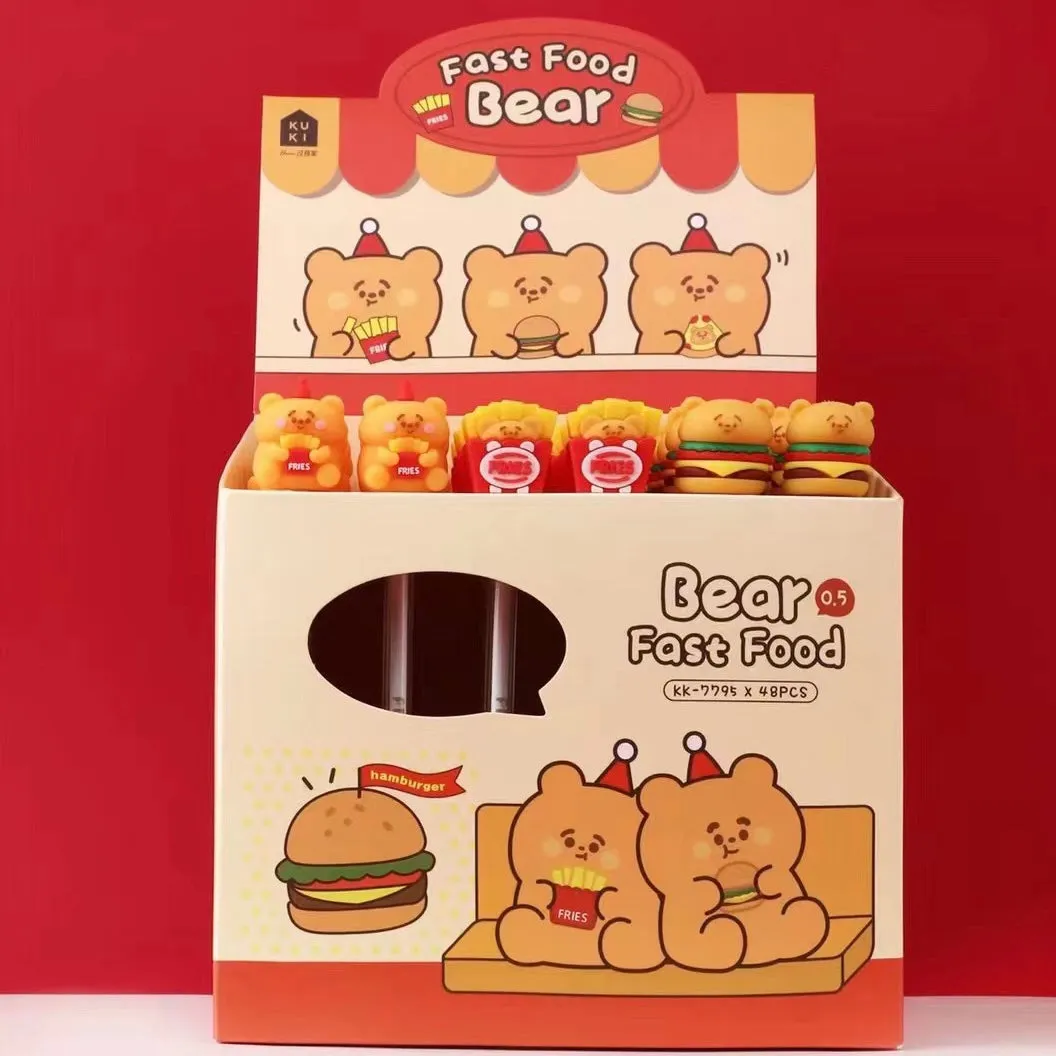 22511 BEAR FAST FOOD GEL PEN-48