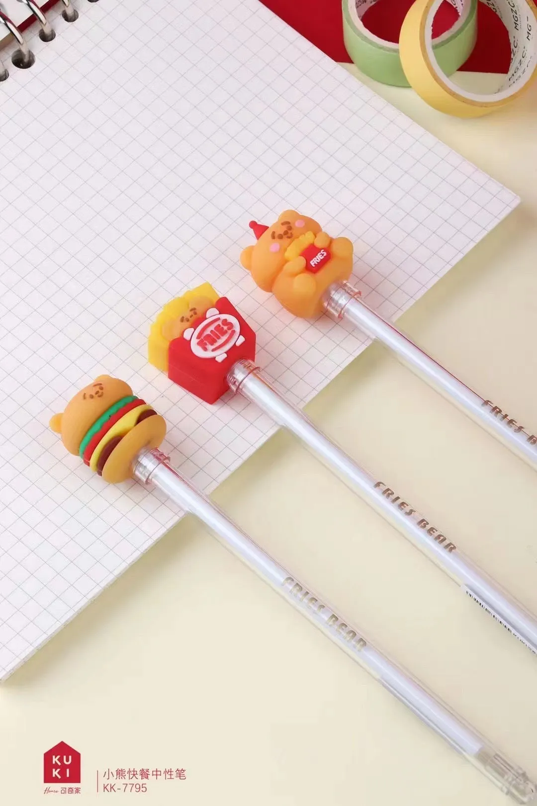 22511 BEAR FAST FOOD GEL PEN-48