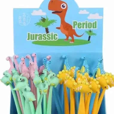 22570 JURASSIC DINOSAUR WIGGLE GEL PEN-48