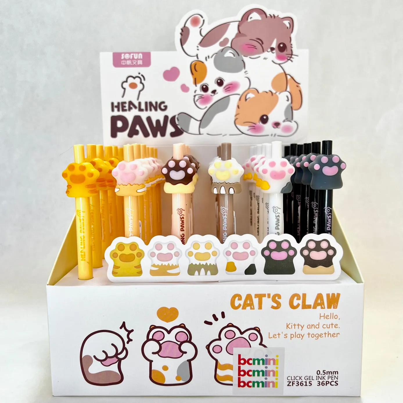 22575 CAT PAWS RETRACTABLE GEL PEN-36