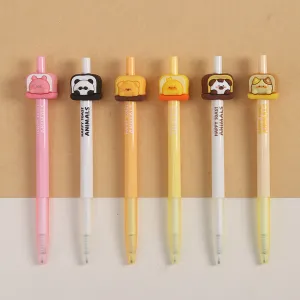 226052 HAPPY TOAST ANIIMALS RETRACTABLE GEL PEN-29