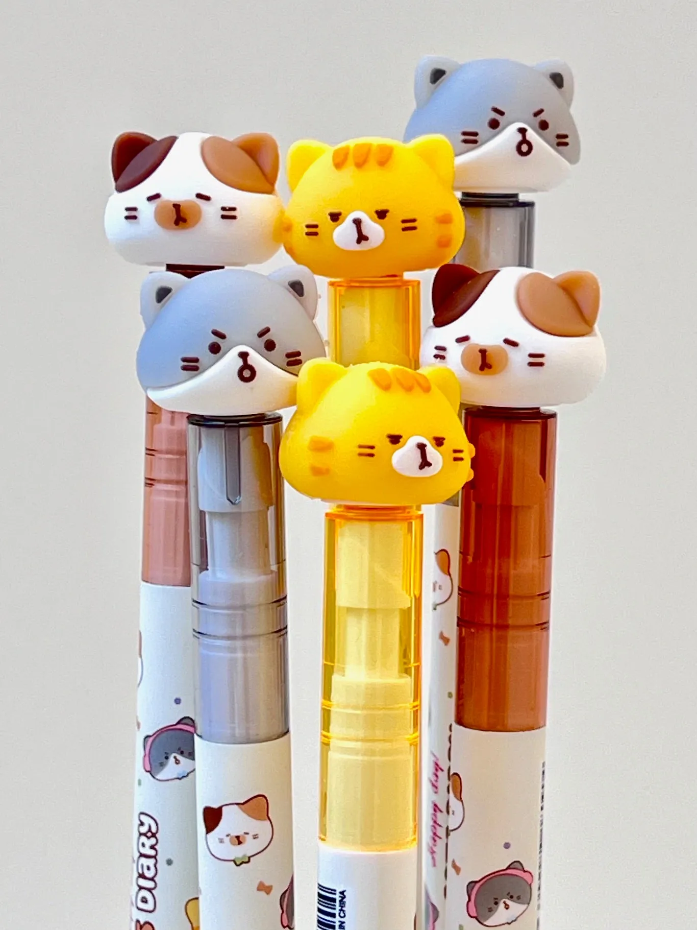 226342 CAT DIARY SPINNING GEL PEN-12