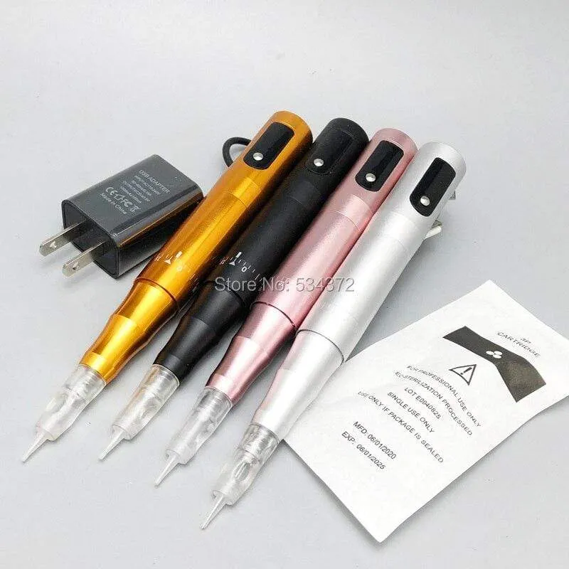 4 colors Wireless PMU Machine Microblading Permanent Makeup Beauty Tattoo Pen with Cartridges