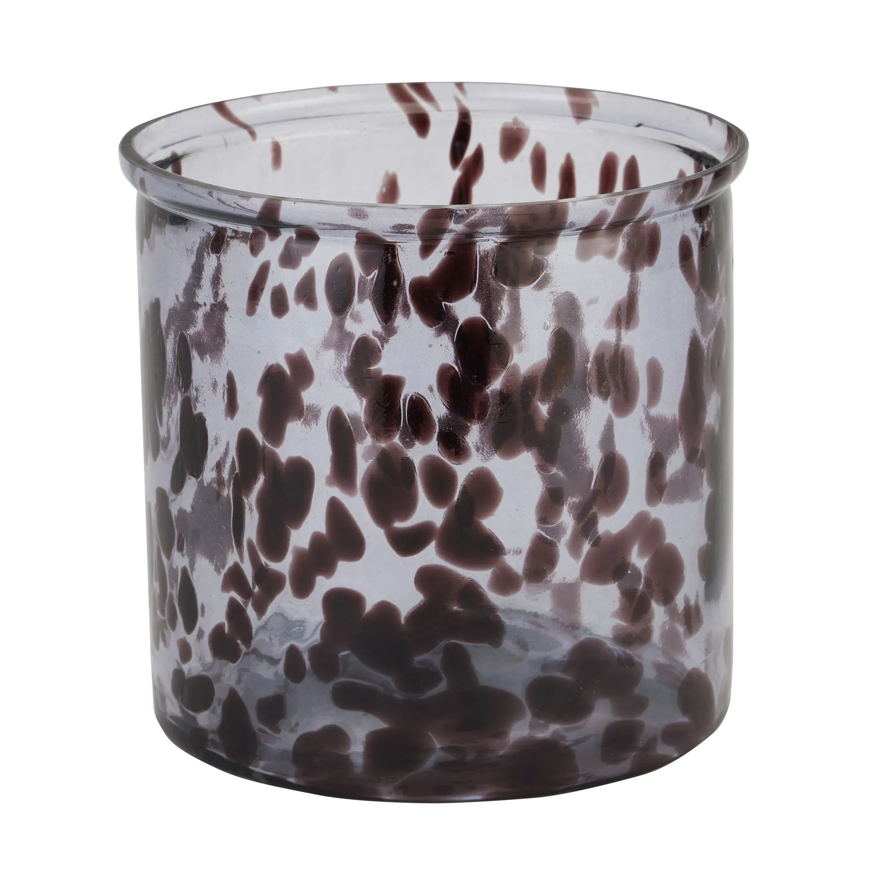 Black Dapple Large Candle Holder