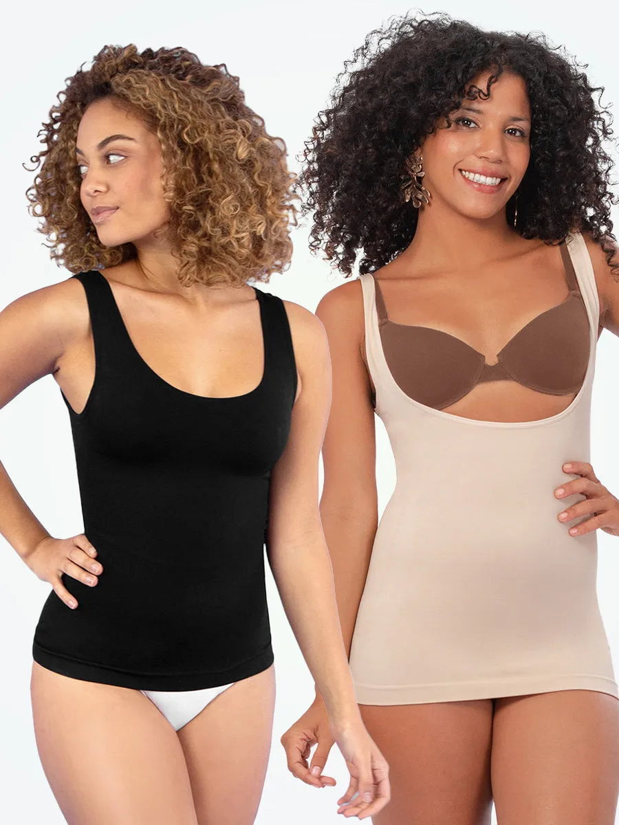 Bundle Shapermint Essentials - 1 Tank Cami   1 Open-Bust Shaper Cami