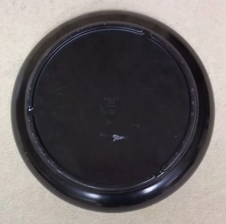 Carlisle N7912 12in x 12in x 2in Round Plastic Platter Black -- Used