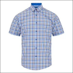 Dg's Blue & Tan Multi Check SS Shirt-