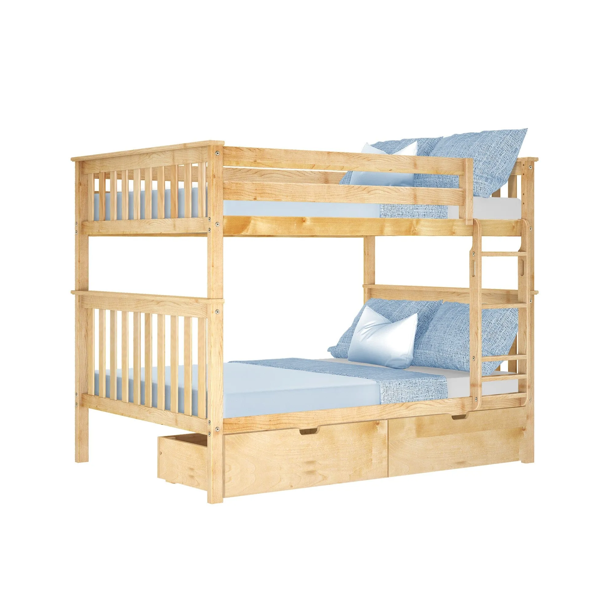 Full Over Full Bunk Bed With Storage Drawers