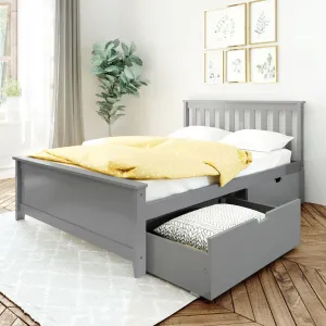 Full Slatted Bed With Storage Drawers