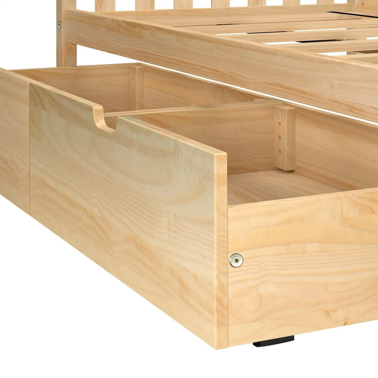 Full Slatted Bed With Storage Drawers