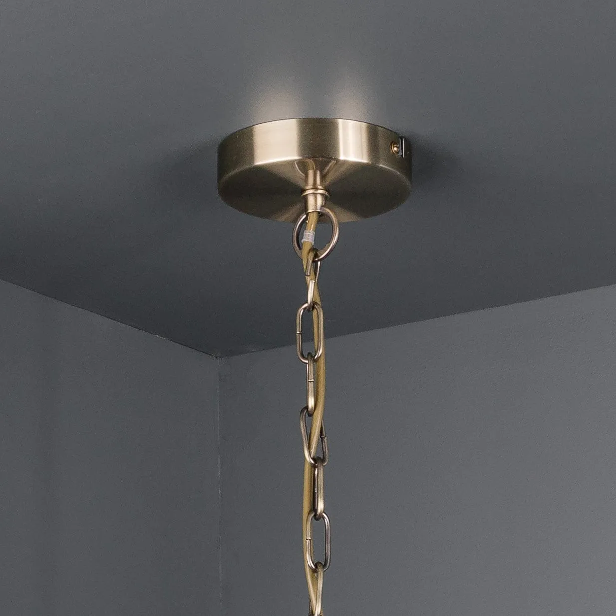 Madrid 8 Light Antique Brass Pendant