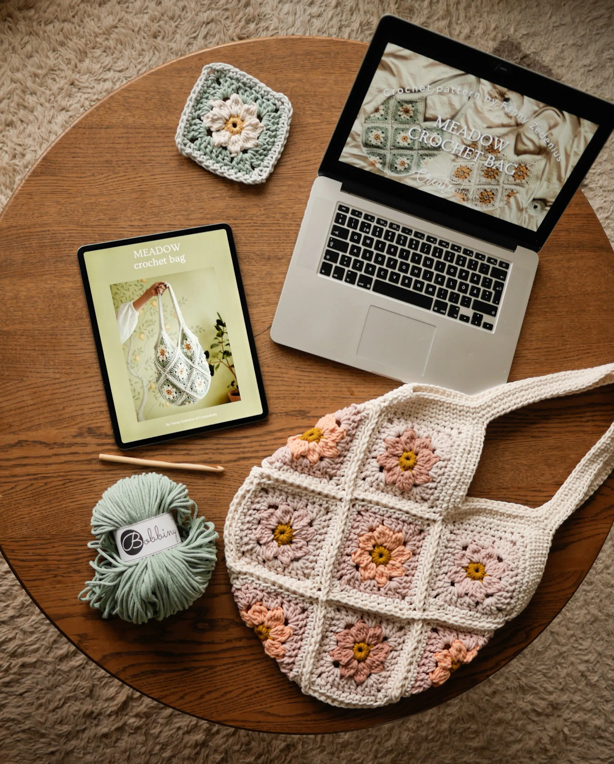 'Meadow' Crochet Bag pattern and tutorial