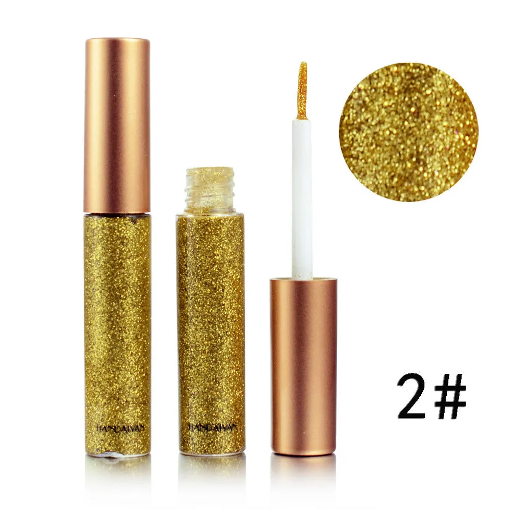 Metallic Shiny Smoky Eyes Eyeshadow Waterproof Glitter Liquid Eyeliner