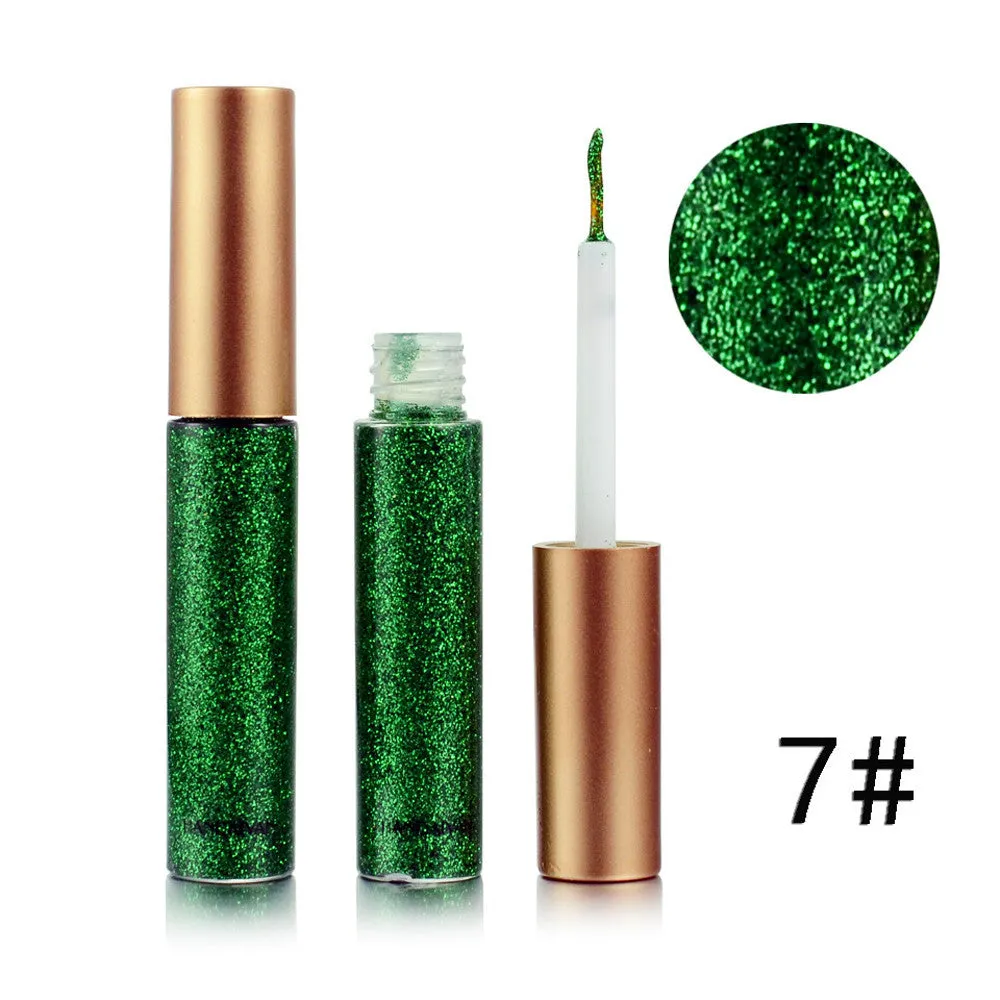 Metallic Shiny Smoky Eyes Eyeshadow Waterproof Glitter Liquid Eyeliner