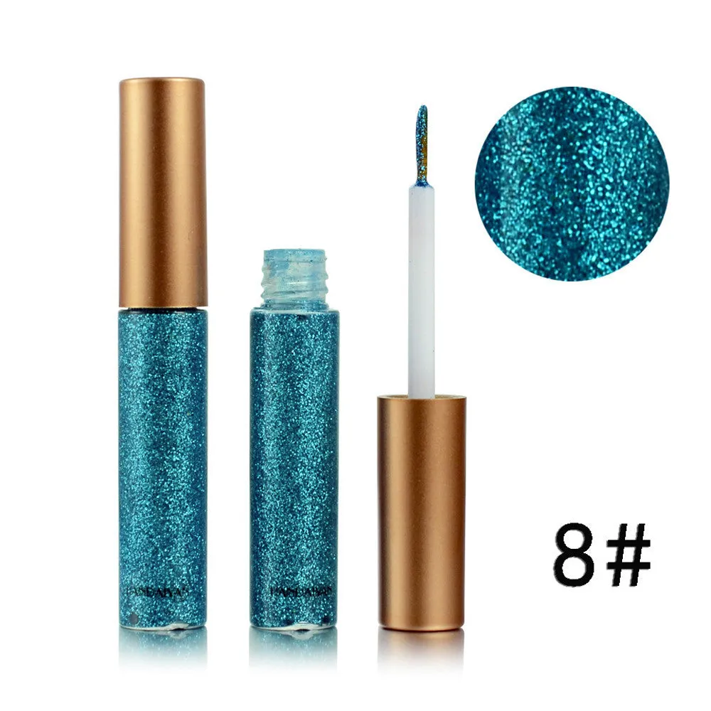 Metallic Shiny Smoky Eyes Eyeshadow Waterproof Glitter Liquid Eyeliner