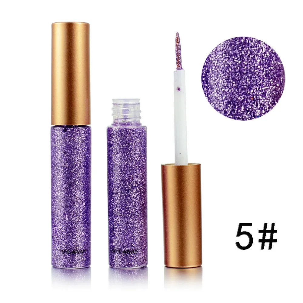 Metallic Shiny Smoky Eyes Eyeshadow Waterproof Glitter Liquid Eyeliner