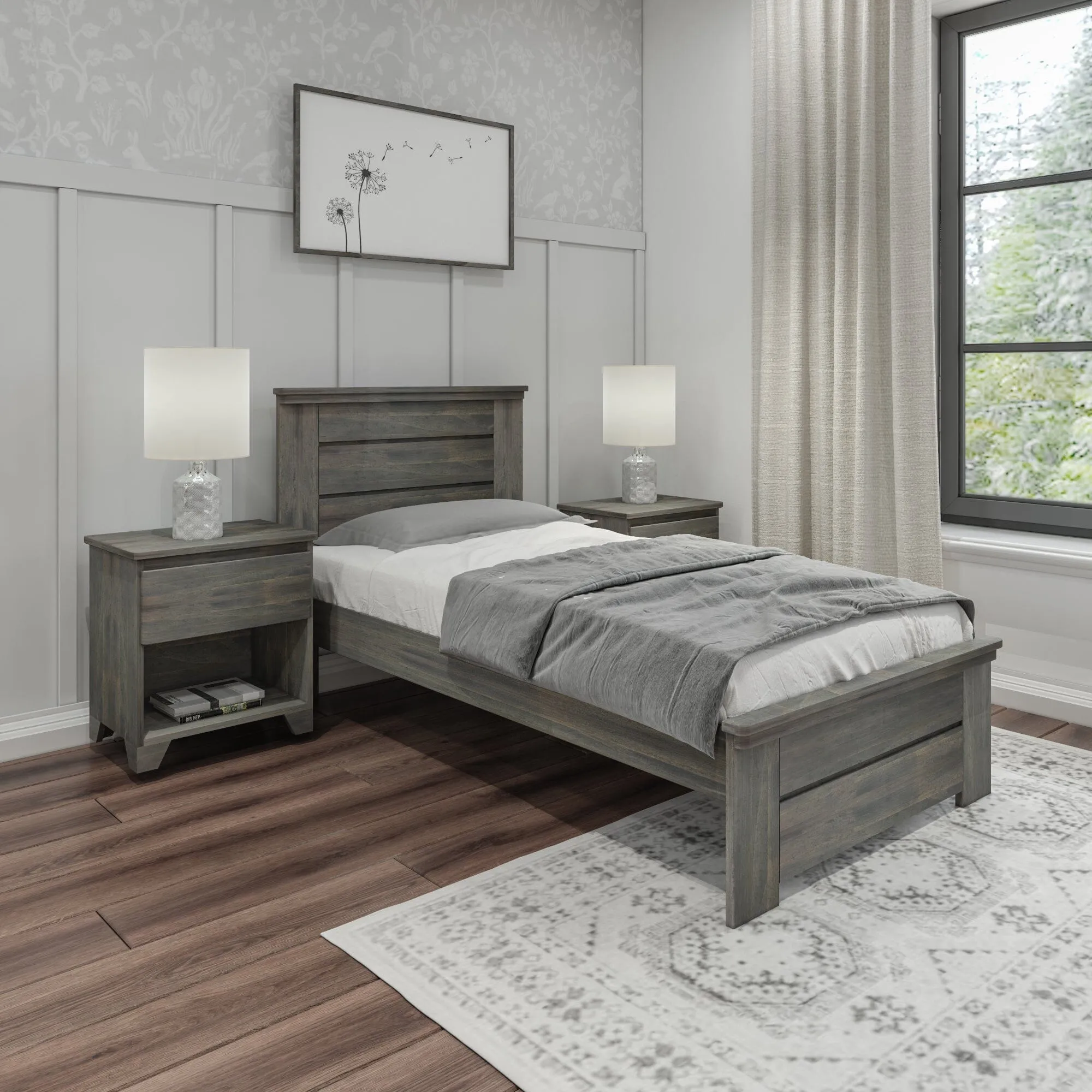 Modern Farmhouse Twin Panel Bed