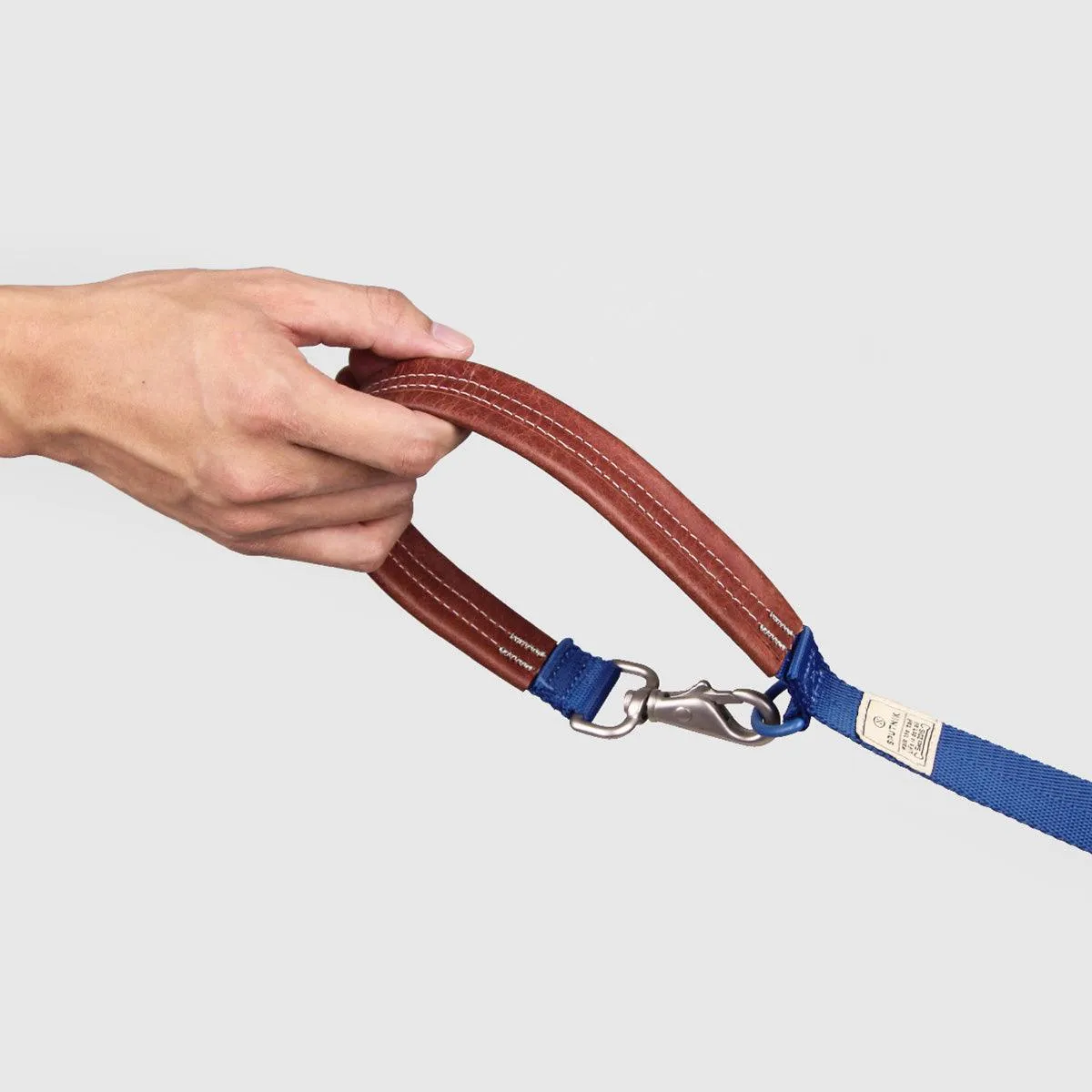 Multi-Function Leash with Leather Red