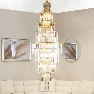 New Jersey Tall Chandelier - Gold