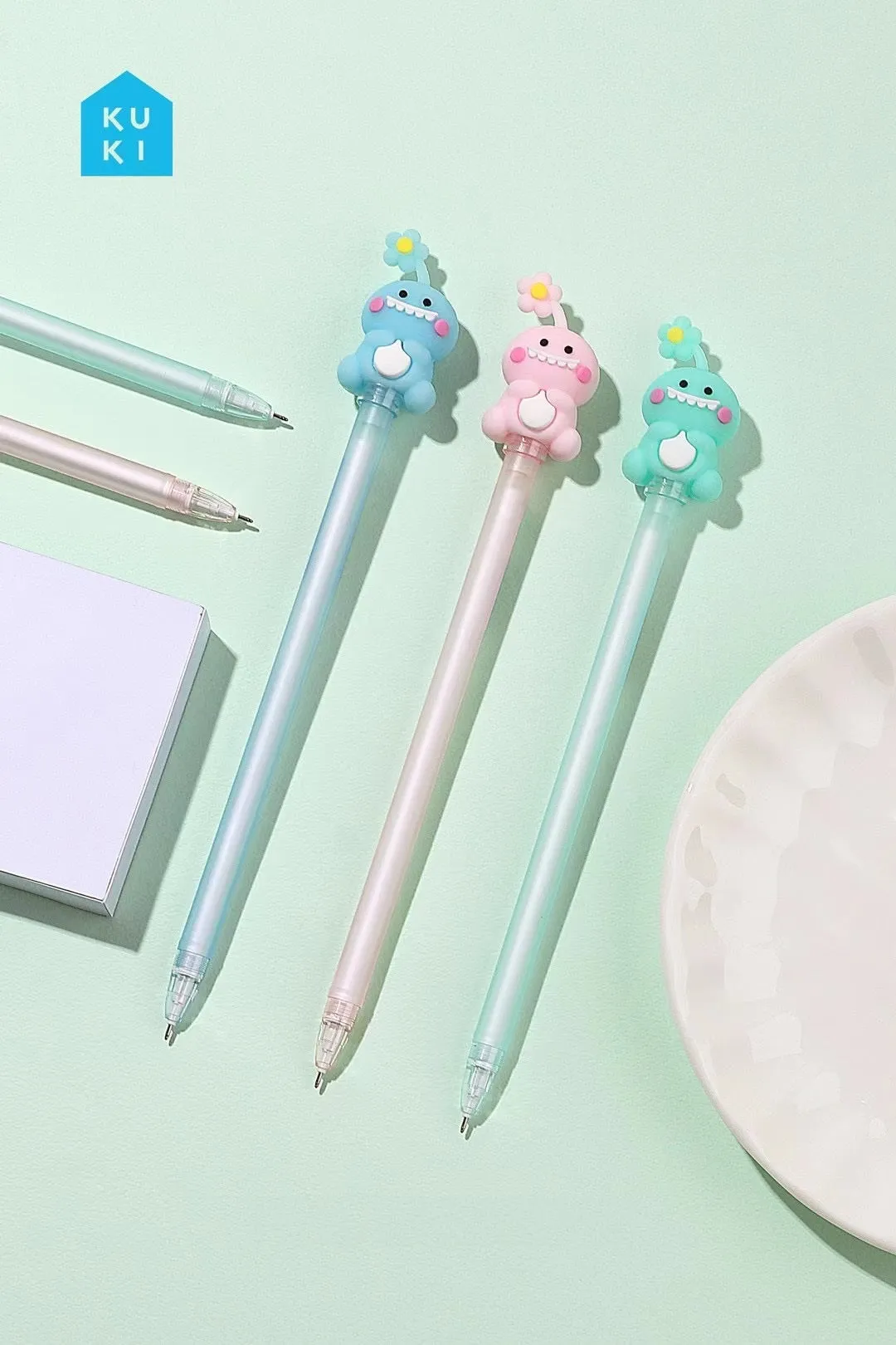 X 224382 LUCKY FLOWER DINOSAUR GEL PEN-DISCONTINUED